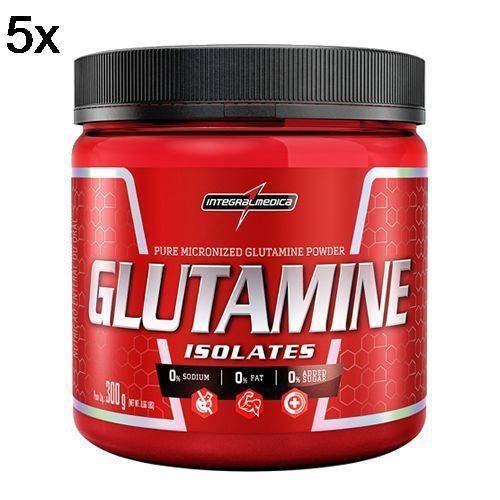Kit 5X Glutamine Isolates - 300g - IntegralMédica