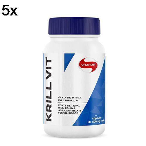 Kit 5X Krill Vit Óleo de Krill - 30 Cápsulas 500mg - Vitafor