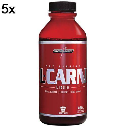 Kit 5X L-Carn Liquid - 480ml Tangerina - IntegralMédica