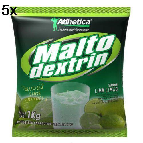 Kit 5X Maltodextrin - 1000g Lima-Limão - Atlhetica Nutrition