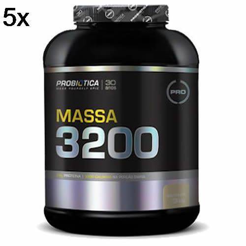 Kit 5X Massa 3200 - 3000g Baunilha - Probiótica