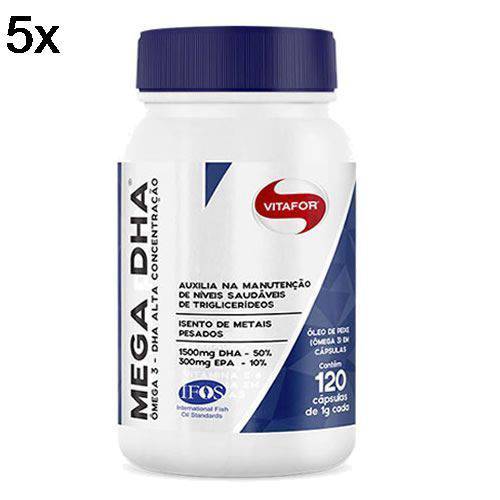 Kit 5X Mega Dha - 120 Cápsulas - Vitafor