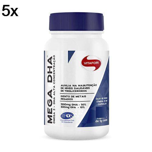Kit 5X Mega Dha - 60 Cápsulas - Vitafor