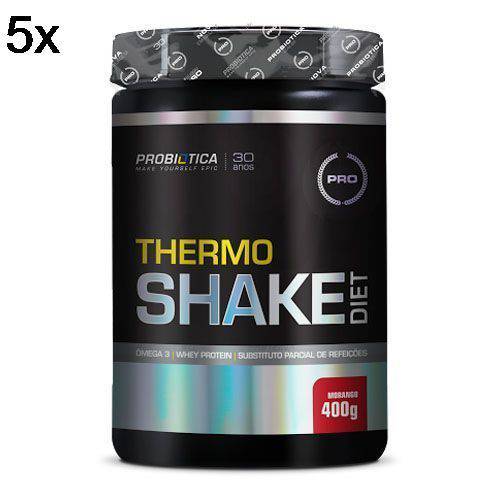 Kit 5X Thermo Shake Diet - 400g Morango - Probiótica