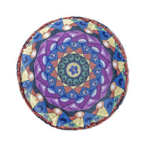 Kit 4 Almofadas Decorativas para Sofá Mandala Violeta 40cm