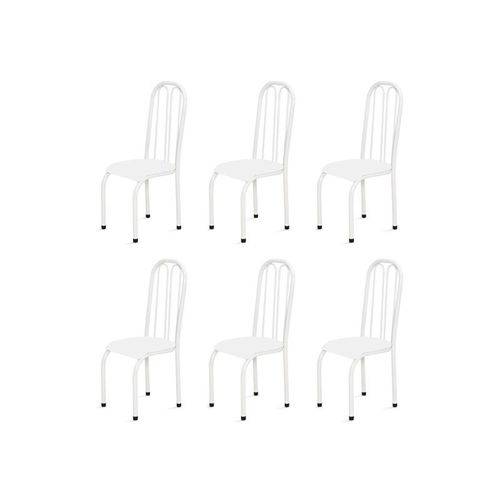 Kit 6 Cadeiras Altas 0.112 Anatômica Branco - Marcheli