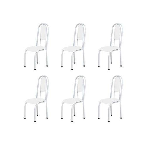 Kit 6 Cadeiras Anatômicas 0.122 Estofada Branco - Marcheli