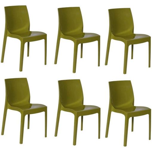Kit 6 Cadeiras Ice Verde OR Design