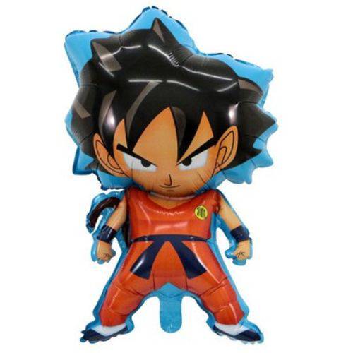 Kit 6 Peças Balão Metalizado Goku Dragon Ball 70x47 Cm