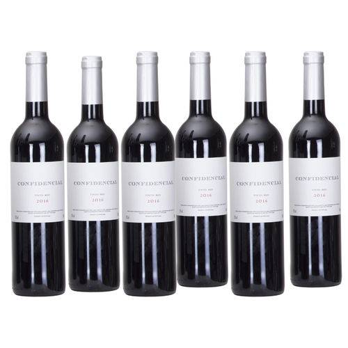 Kit 6 Unidades Vinho Português Confidencial Tinto 750ml