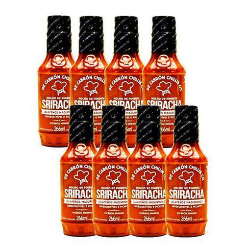 Kit 8 Molhos de Pimenta Sriracha - (Molhos Lambo) de Cabron)