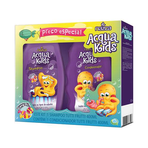 Kit Acqua Kids Nazca - Tutti Frutti - Shampoo + Cond 400Ml