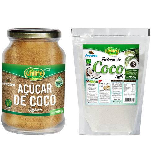 Kit Açúcar de Coco Orgânico e Farinha de Coco Ligth