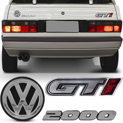 Kit Adesivo Emblema do Porta Malas Gol Quadrado 1991 a 1995 - GTI 2000