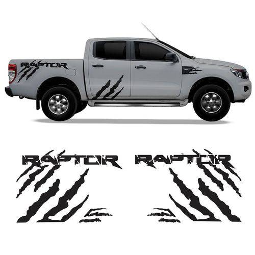 Kit Adesivo Ford Ranger Raptor Faixa Lateral Preta Tuning