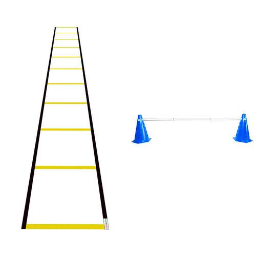 Kit Agilidade Funcional 2 Cones com Barreira e Escada Nylon