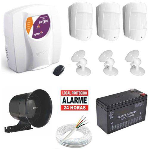 Kit Alarme Residencial e Comercial Genno Ultra Slim 3