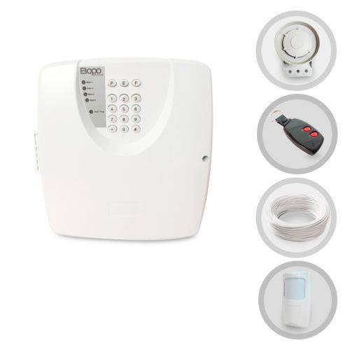 Kit Alarme Residencial ou Comercial Bopo Sem Fio com 1 Sensor e Discadora