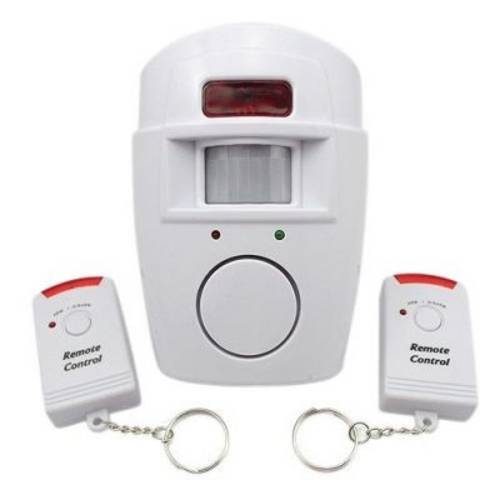 Kit Alarme Residencial Sem Fio 2 Controles Sensor de Presenca e Sirene 105db