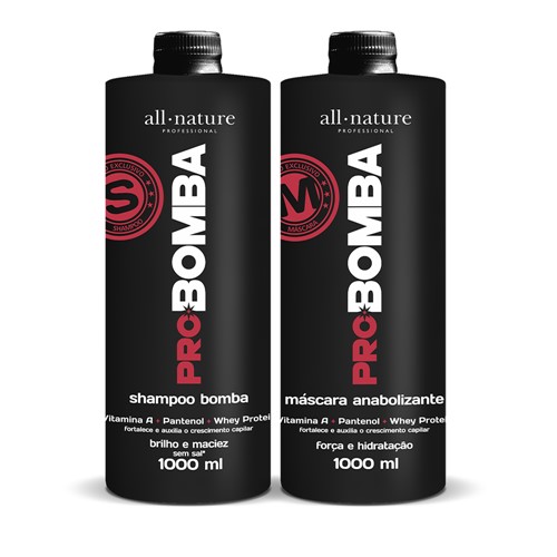 Kit All Nature Pro Bomba Shampoo Bomba 1000ml