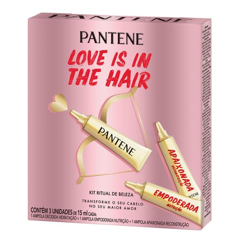 Kit Ampola de Tratamento Pantene Love Is In The Hair 3 Unidades 15ml