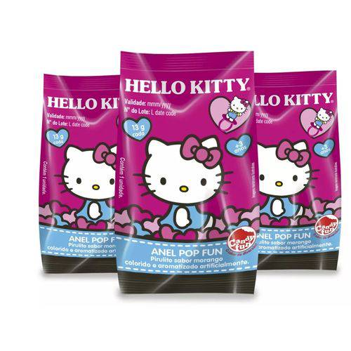 Kit Anel Pop Fun Hello Kitty 12 Unidades