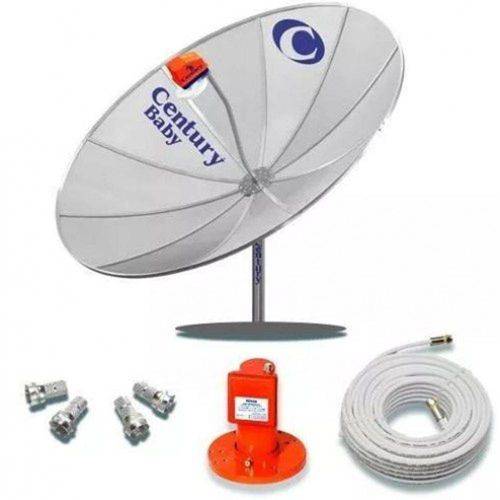 Kit Antena Parabólica Century Md150 1,50 Metros + Cabo + Lnb + Conector