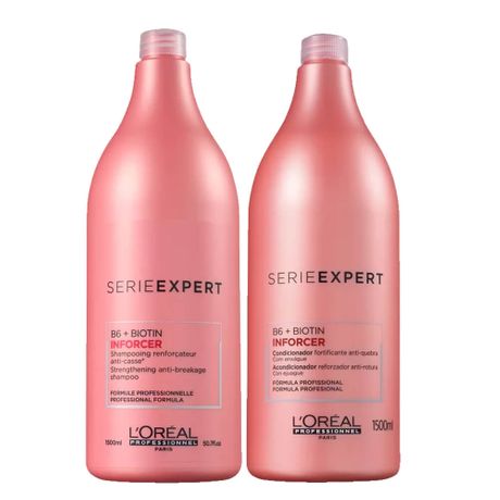 Kit Anti-Quebra L'Oréal Professionnel Inforcer Shampoo 1500ml + Condicionador 1500ml
