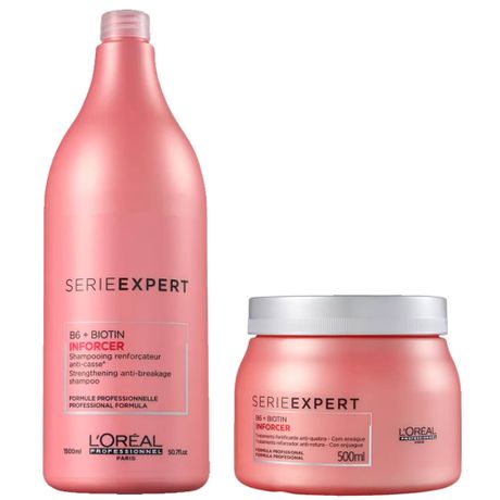 Kit Anti-Quebra L'Oréal Professionnel Inforcer Shampoo 1500ml + Máscara 500g