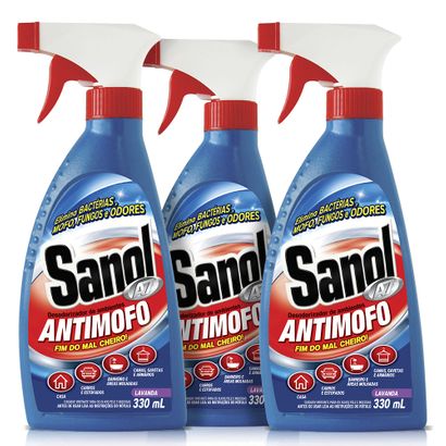 Kit Antimofo Spray com 3 Sanol com 330ml