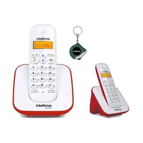 Kit Aparelho Telefone Fixo Semfio TS3110 com Ramal Intelbras