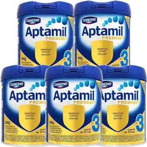 Kit Aptamil Premium+ 3 - 800g - 5 Unidades