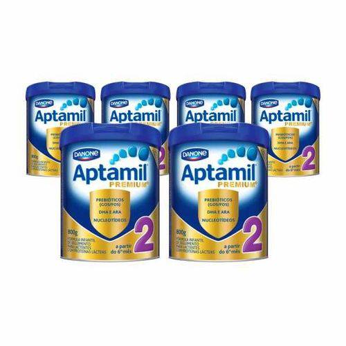 Kit Aptamil Premium+ 2 - 800g - 6 Unidades