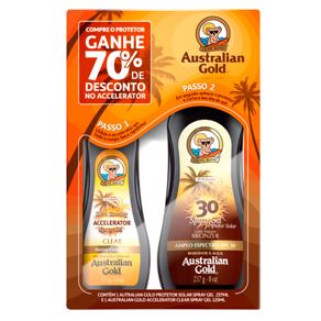 Kit Australian Gold Dark Tanning (2 Produtos) Conjunto