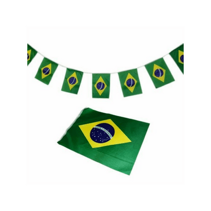 Kit Bandeira do Brasil Tecido 30x20cm com 20 Unidades