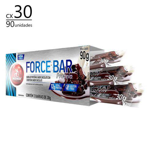 Kit Barra de Proteina Force Bar Protein Midway C/ 90 Unid. 30g