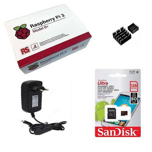 Kit Básico Raspberry Pi 3 B+ Plus - 128gb