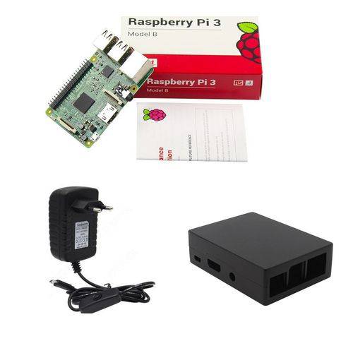 Kit Básico Raspberry Pi 3 Pi3 - Case Alumínio