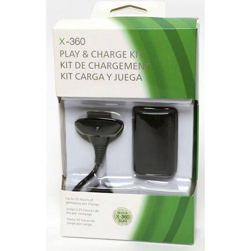 Kit Bateria + Cabo Carregador Controle Xbox 360 Fat e Slim
