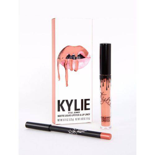 Kit Batom e Lápis Kylie Jenner Lipsticks Matte Dirty Peach