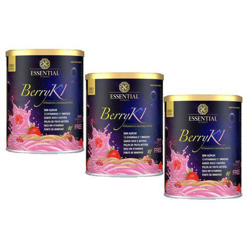 Kit 3 Berryki Alimento Polivitaminico Essential Nutrition 300g