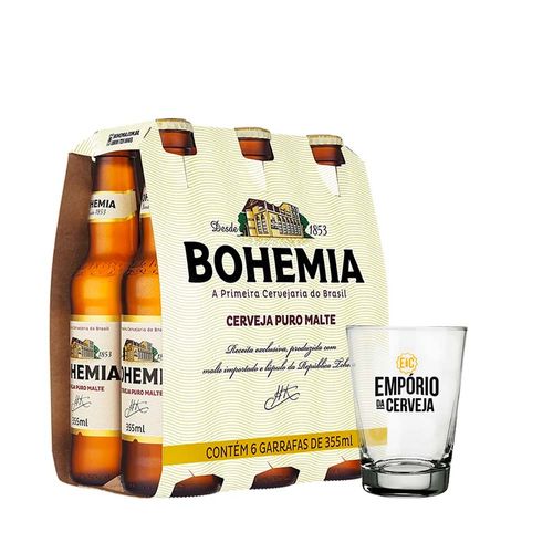Kit Bohemia Puro Malte + Copo Empório da Cerveja