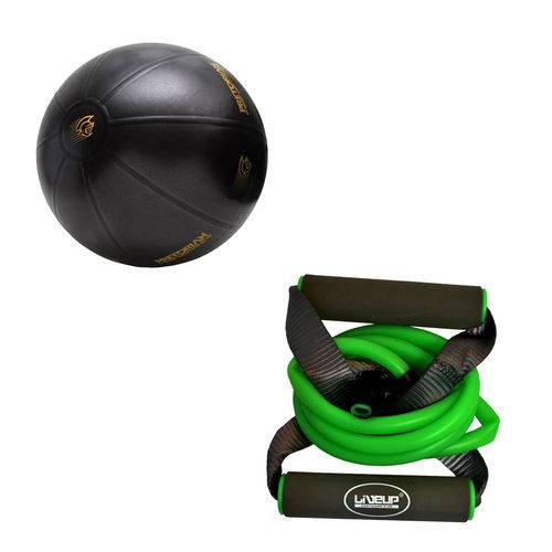 Kit Bola de Exercícios Fit Ball Training 55cm Pretorian + Extensor Elástico 1 Via Liveup Ls3201-m