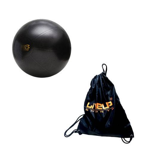 Kit Bola de Exercícios Fit Ball Training 65cm Pretorian + Bolsa Esportiva Gym Sack Liveup Ls3710-o