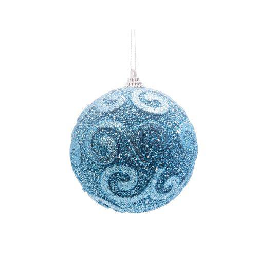 Kit Bola de Natal P/pendurar Árvore de Natal 6pçs 8cm Azul