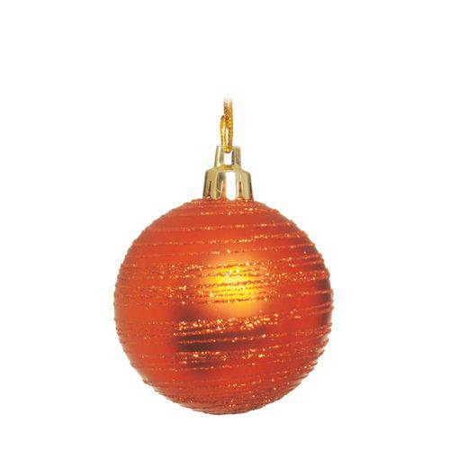 Kit Bola de Natal P/pendurar Árvore Natal 6cm 6pçs Bronze