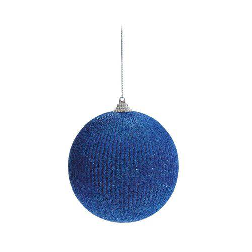 Kit Bola de Natal P/pendurar na Árvore 6pçs 10cm Azul