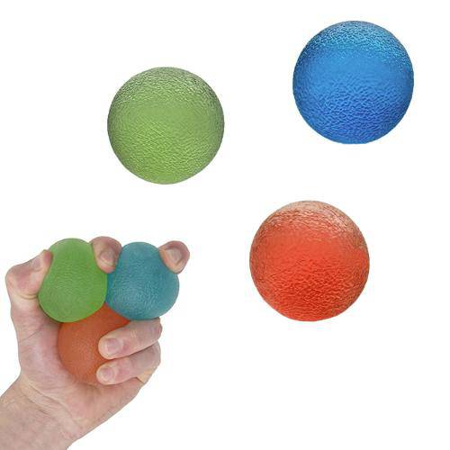 Kit 3 Bolas de Aperto Grip Ball Tensao Leve, Media e Forte (Hand Grip)