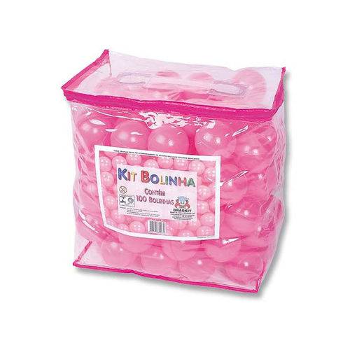 Kit Bolinha Braskit 100 Unidades Rosa
