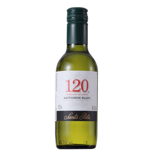 Kit C/ 6un Vinho Chileno Santa Rita 120 Sauvignon Blanc 187ml
